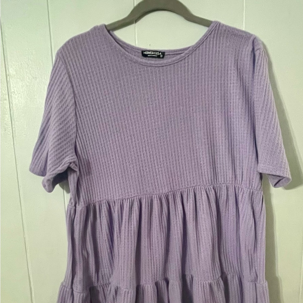 Heimish Purple Tiered shirt